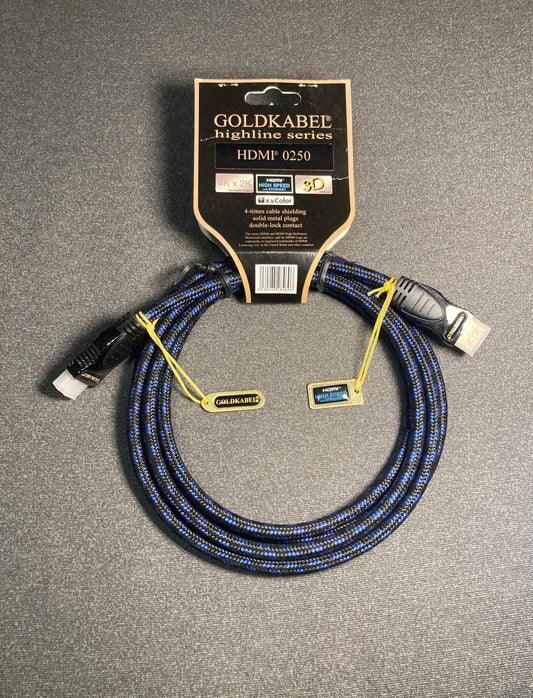 Kabel HDMI  2,5m Goldkabel highline